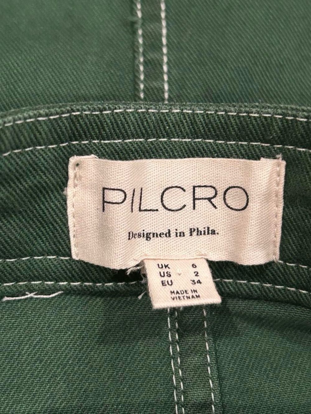 Pilcro green denim maxi skirt with slit and pockets. Size: 2 #denim #maxiskirt # - Picture 8 of 8